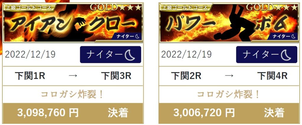 闘魂ボート12月の的中実績